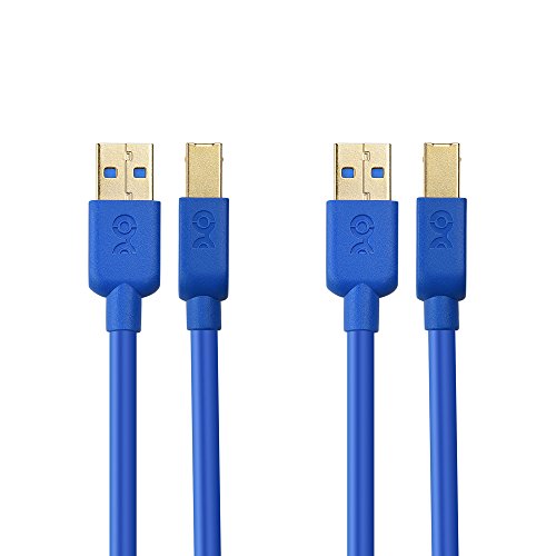 Cable matters 2 pack, superspeed usb 3.0 type a to b ca…