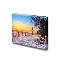 Beautiful Landscape Gates and Fences in Winter Landscape...