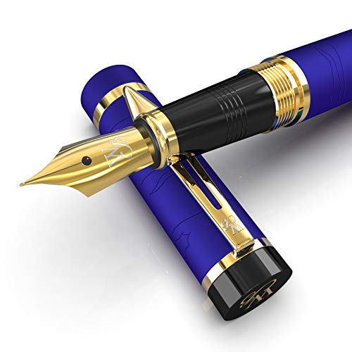 Wordsworth & Black Primori Fountain Pen Set [Blue Gold]; Medium Nib