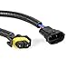 HiseNook 2 Piece H8 H11 Extension Adapter Wiring Harness Sockets Wire Cable for Headlight