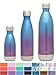 Simple Modern 9 Ounce Wave Water Bottle - Vacuum Insulated Stainless Steel Flask - Double Wall - Leakproof Kids Ombre: Glacier Rain