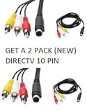 Computer Accessories DIREC TV 10 PIN Composite Video Cable AV C31 C41 C41W Client RCA A/V 10PINCOMPOS