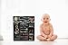 JennyGems Baby Milestone Chalkboard, Baby Monthly Milestones Photo Prop Board, 11.5x14.5 Inch Reusable Chalkboard Sign, Baby's First Year