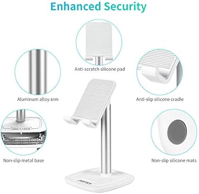 Phone Stand, CHOETECH Adjustable Mobile Phone Holder Desktop Tablet mount  Compatible with iPhone SE 11 Pro Max XS XR, iPad Pro, Galaxy S20 Ultra S10  Plus S9 Note 10 Note 9, Tablets: