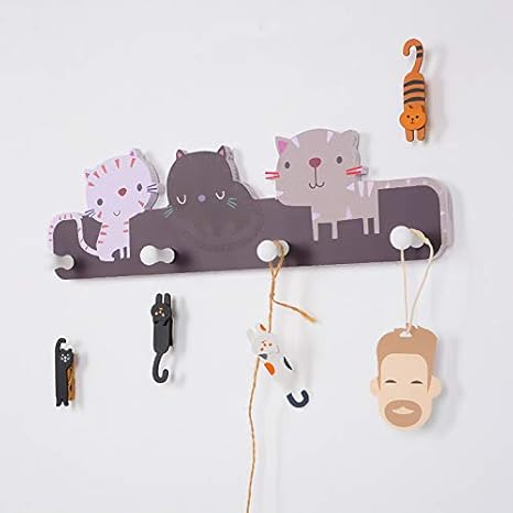 Napravi Rs Patere Murale Pour Chambre Denfant Motif Chat 41 2 X 4 X 11 8 Cm Ameublement Et Decoration Porte Manteaux