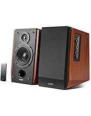 Edifier R1700BT Bluetooth Bookshelf Speakers - Active Near-Field Studio Monitors -Powered Speakers 2.0 Setup Wooden Enclosure