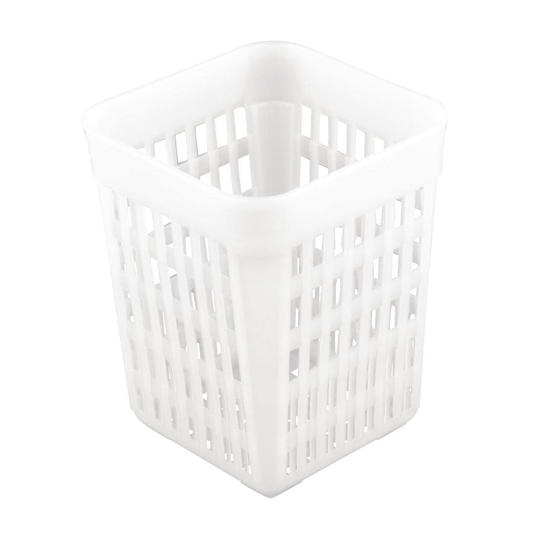 Olympia Square Cutlery Basket, White, Dishwasher Safe - Plastic Cutlery Basket for Restaurants, Pubs & Cafes P175