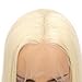 ATOZWIG Kanekalon Fiber 13x6 Inch Long Parting Sythetic Glueless Lace Front Wigs,Pre Plucked Hairline Bleached Knots African American Wig Blonde Wigs