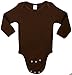 Earth Elements Baby Long Sleeve Bodysuit 3-6 Months Chocolate