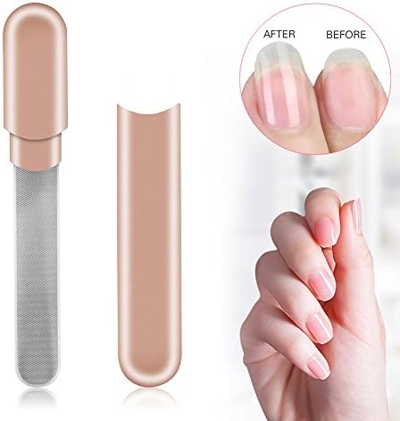 Glass Nail File,Crystal Nail File,Crystal Diamond Salon Best Beauty Nail Files,Glass Nail with Case,for Natural Healthy Fingernails, Nail Care Alternative to Nail Polish,Great Alternative to Metal Nai