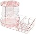 Sorbus Rotating Makeup Organizer Station Nail Bar, 360° Rotating Adjustable Carousel with Tray for Cosmetics, Skincare, etc — Great for Vanity, Bathroom, Bedroom (Adjustable Carousel Station - Pink)