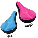 ViMall Bike Saddle Cover/Bike Seat Cover, Unisex Comfortable Silicone & Memory Foam Padded Soft Gel Relief Cycling Bicycle Saddle Seat Cushion Pad Cover for Mountain Biking&Ride Race