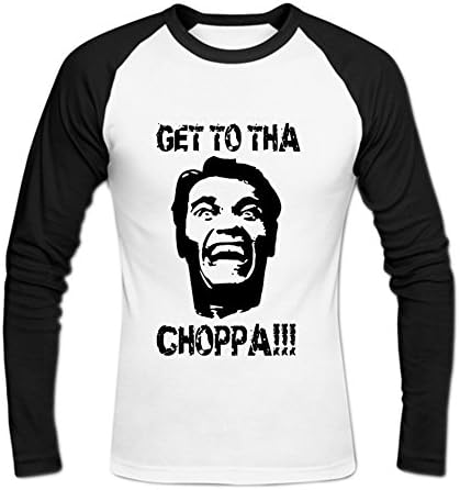 Men's Get to tha Choppa Baseball Cotton T Shirt XL White