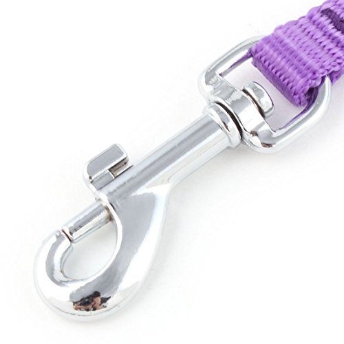 eDealMax Nylon Pet Dog Doppio manico Walking Piombo guinzagli Due trazione Corda Cintura Viola