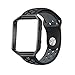 LoveBlue for Fitbit Blaze Band,Fitbit Blaze Sports Silicone Bracelet Strap Wristband Replacement Band Watchband with Frame for Fitbit Blaze (Black&Grey+Black Frame-Large)