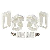 Fiberon (5 Packs of 2) White Classic Rail Bracket, 10 Pairs Total
