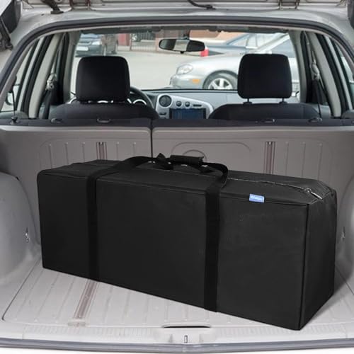 INFANZIA 100L Large Capacity Duffel Bag for Men and Women, Extra Large Travel Bag Water Resistant Foldable with Upgraded Zipper, Strong and Durable, Black