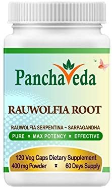 Sarpagandha Root Powder Capsules (120 Veg Caps) Rauvolfia Herb - USA Shipping
