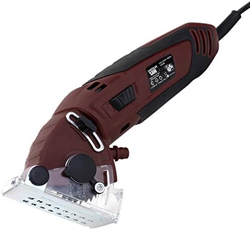 NOBGP 400W Multifunction Circular Mini Saw with Depth Guide, Blade Guard for Straight/Plunge Cuts Tile, Hardwood, Plywood, Flooring, Drywall, PVC, Metal, Steel
