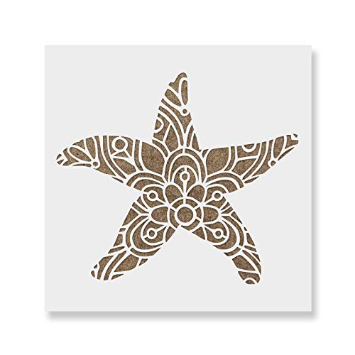 Starfish Stencil Template - Reusable Stencil with Multiple Sizes Available