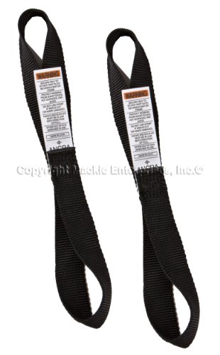 Ancra Tiedowns 12" Tie Down Extension w/ Fleeces - Black 4-Pack