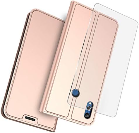 Banath PU Leather Case Huawei Honor 8X Max, Flip Wallet Case with [Credit Card Slot][Drop Resistance][Magnetic Closure] Protective Cover for Huawei Honor 8X Max Rose Gold