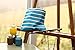 Lunchskins Reusable Zippered Sandwich Bag, Aqua Stripe