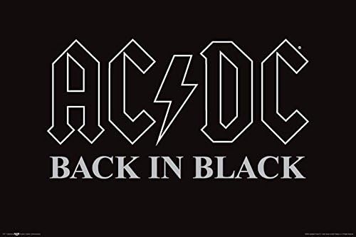 Amazon Com Buyartforless Ac Dc Back In Black 36x24 Music Art Print Poster Acdc Posters Prints