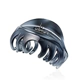 Rosette Large Chic Styling Hair Claw Clip Organic Glass Hair Clips Clamps Indoor Outdoor Hair Grip Hairpins Hairgrip for Women and Girls Hair Barrettes For Thick Hair(Gray)
