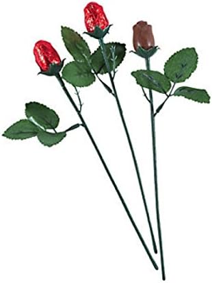 24 Red Foil Mini Chocolate Roses Valentine Candy