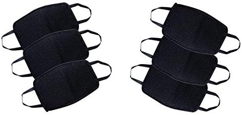 Vararo Dust Anti Pollution Protect Face Mask Mouth & Nose Respirator (Pack of 6) Black