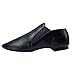 Dynadans Women's Leather Upper Slip-on Jazz Shoe with Elastics