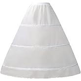 RULTA Women's Crinoline Petticoat A-line 3-Hoop underskirt suitable for wedding ball dresses bridal Tutu Tulle Slips Skirt