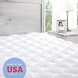 ExceptionalSheets Pillowtop Mattress&nbsp;Topper&nbsp;with Fitted Skirt - Extra Plush Pad Found in&nbsp;Marriott&nbsp;Hotels - Made in The USA, Queen Size
