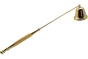 ZOOYOO Candle Snuffer Accessory, Candle Extinguisher Accessory with Long Handle,for Putting Out Candle Wicks,Gold(Bells Shape)