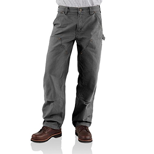 Carhartt Men's Double Front Work Dungaree Washed Duck,Gravel,32 x 30
