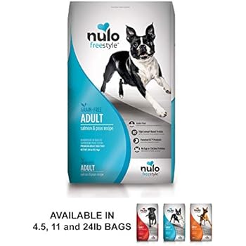 Nulo Adult Grain Free Dog Food: All Natural Dry Pet Food For Large And Small Breed Dogs (Salmon, 24Lb)