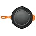 Zelancio Enameled 10-Inch Cast Iron Skillet, Oven Safe Smooth Surface Frying Pan. Perfect for Steak, Fajitas, Eggs, and So Much More, Orange