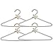 WHOSEE 4 Pack Clothes Pearl Hanger 10KG Weight Bearing Trouser Bead Skirts Hanging Holder White