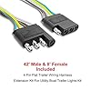 thumbnail image 2 of Boat Trailer Wiring Kit LIMICAR 25ft Trailer Wiring Harness - 4-Pin Flat Connector For Boats, ATVs & Utility Trailers Trailer Wire 2 of 10