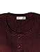 H2H Mens Henley T-shirts with Long Sleeve, Wine, US L (Asia XL)