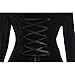 CosplayDiy Women's Medieval Renaissance Retro Gown Cosplay Costume Dress Black L