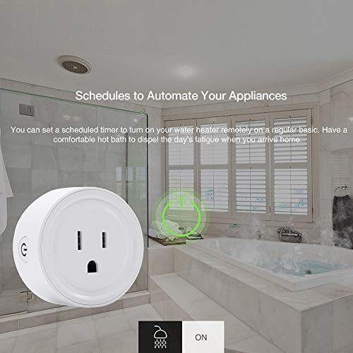 Cyhulu WiFi Smart US Plug Mini Socket, Alexa and Google Voice Control, App Remote Control,Works with Alexa & Google Home &IFTTT, No Hub Required,10A - Thumbnail 2