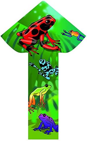 WindNSunBreezyfliers Polyester Ripstop Dart Frogs Delta Kite, 42 inches