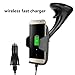 DYTesa Qi Fast Wireless Charger Car Phone Mount Holder, Wireless Car Charger for Samsung Galaxy S7/ S7 Edge/ S7/ S6/ S6 Edge plus, Note 5 and Other Qi-Enabled Devices(9V / 1.2A)