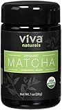 Viva Naturals Organic Matcha Green Tea Powder [1 oz] - Japanese Ceremonial Grade for Lattes, Smoothies and Baked Goods