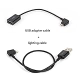 IRCtek USB Adapter Cable USB Data Converting Cable & Lighting Cable for DJI Spark / Mavic Remote Controller, Replace Wifi Connection, Support iphone 7/6/5 and ipad Pro / Air / Mini etc