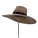MinLee/Star/Vivian UV 50+ Designed Band Wide Brim Straw Hat - Palm Black OSFM