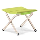 DRSPSB Folding Camping Stool, Portable Lightweight Mini Fold Chair Aluminum Alloy Fishing Square Stool for Fishing Hiking Gardening Traveling and Beach
