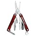 LEATHERMAN, Squirt ES4 Keychain Multitool with Spring-Action Scissors and Wire Strippers, Built in the USA, Red